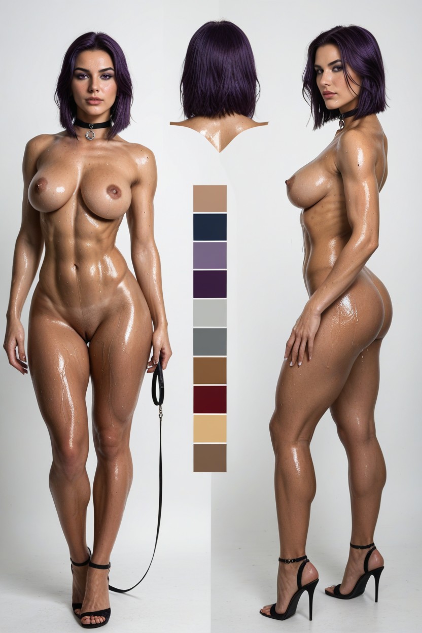 Professional Reference, Extremely Beautiful Face, Wet Shiny Skin Pornografia de IA