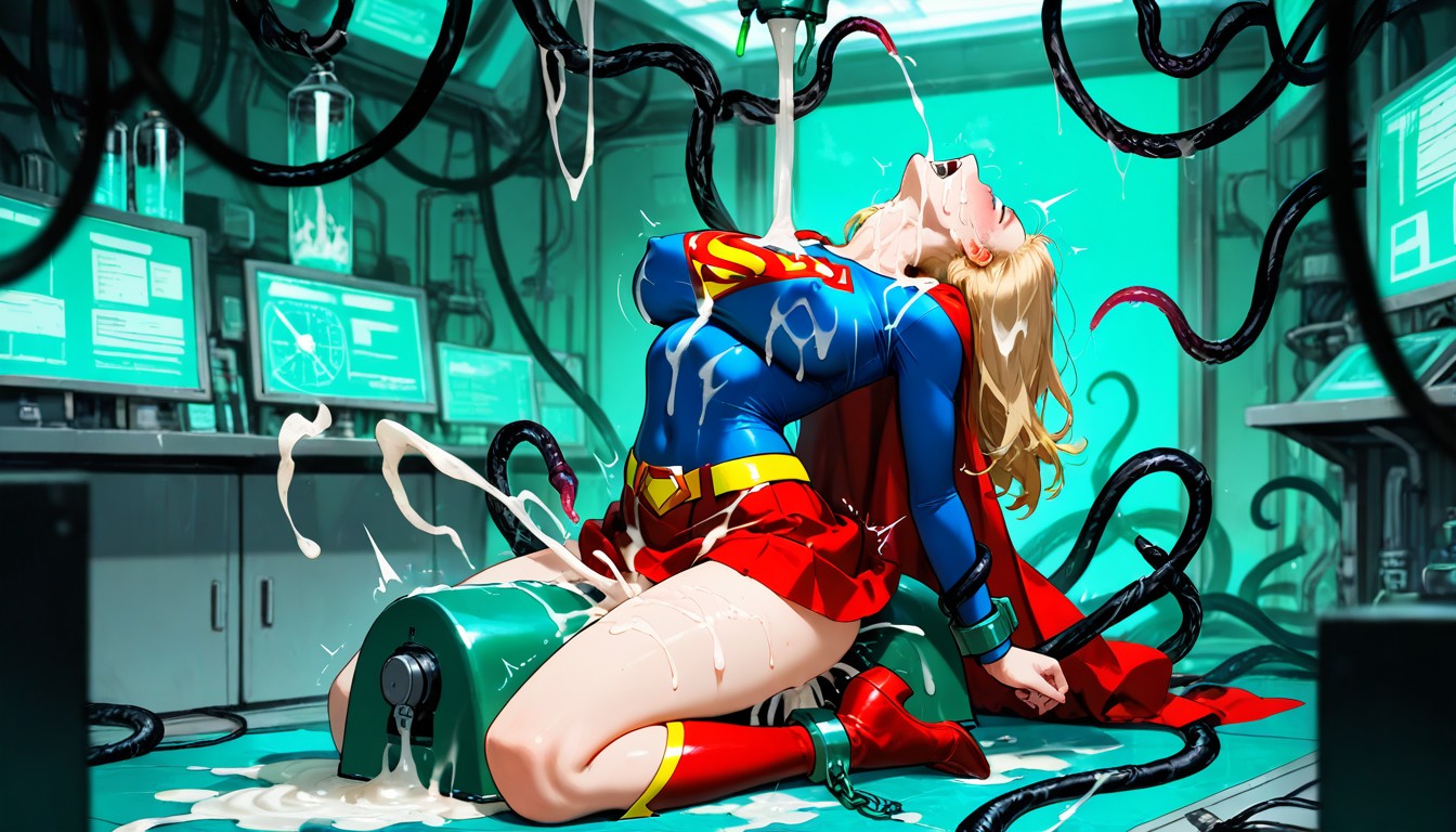 Women On A Sci Fi Machine, Green Machine Tentacles, Rapid Penetration AI Porn