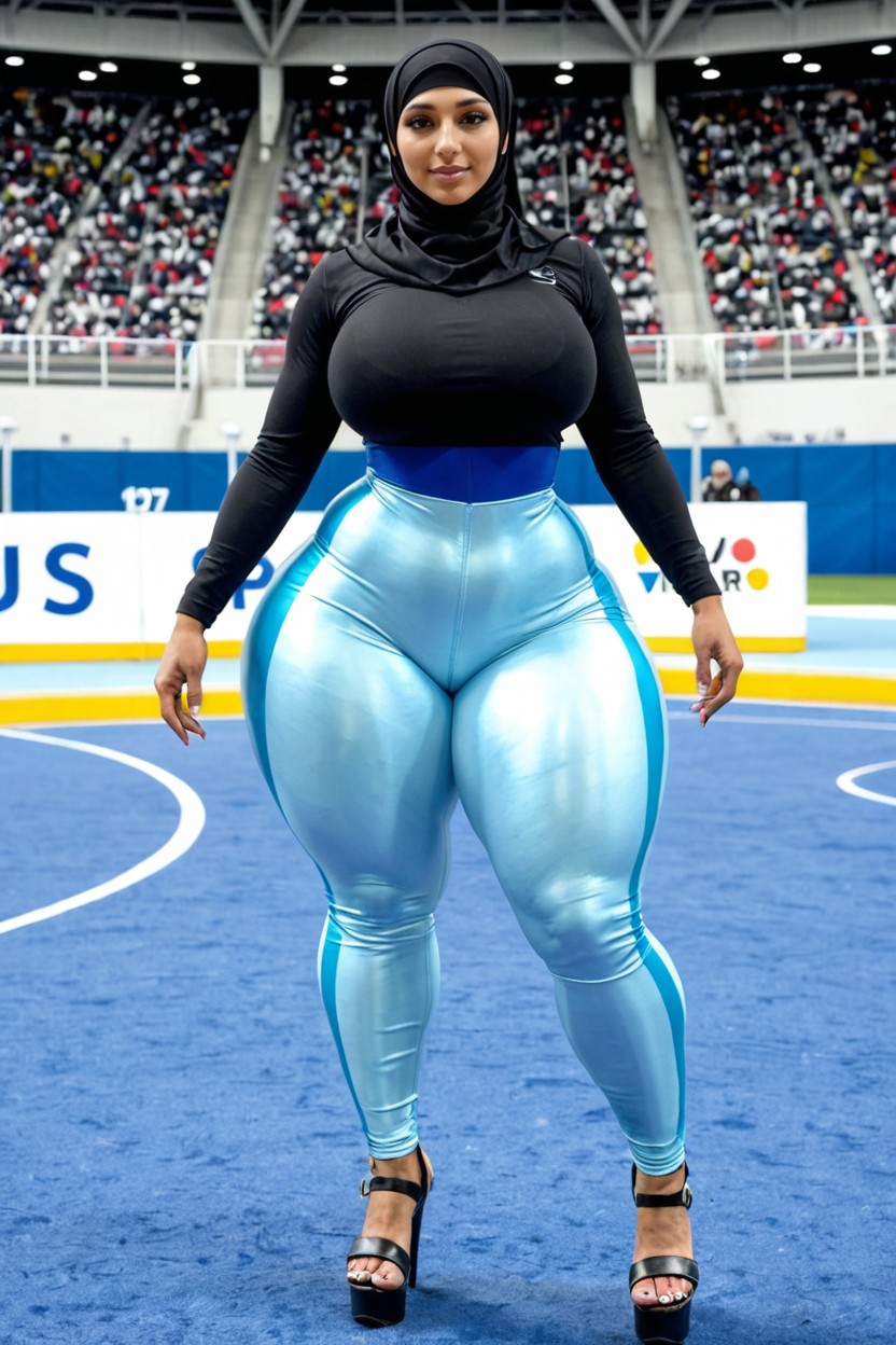 Hyper Colossal Thighs, Extremely Large Thighs, ボディスーツ AIポルノ