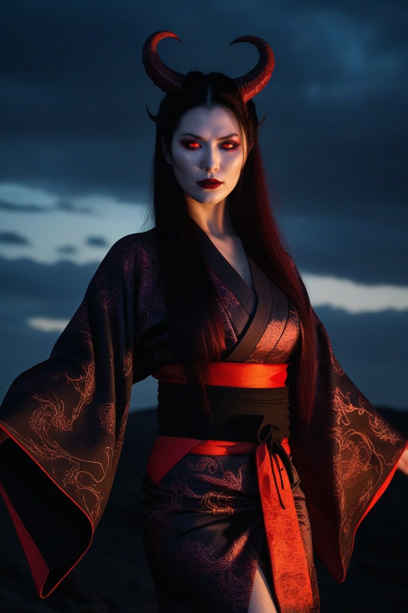 Volumetric Light, Body, Goth AIポルノ