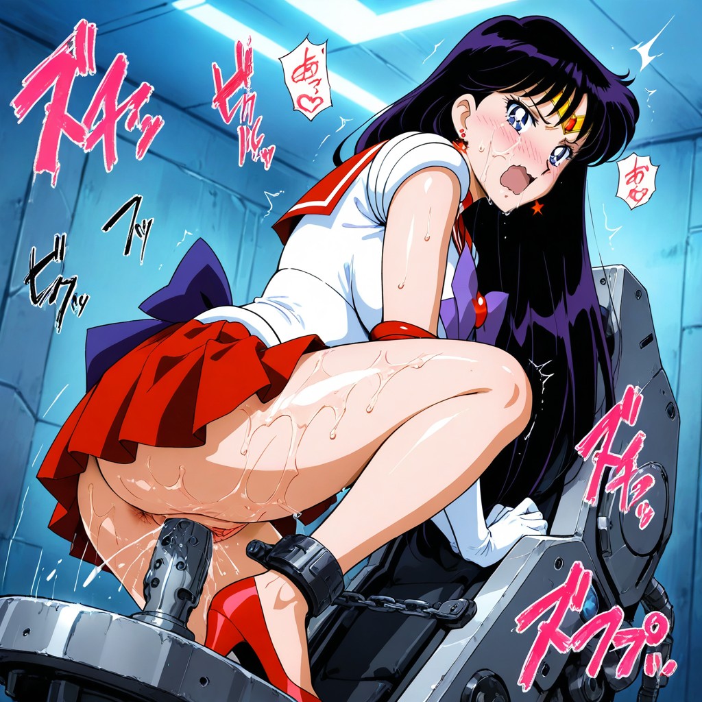 Upskirt, Hands And Ankles Are Restrained With Chains, Official Art AIポルノ