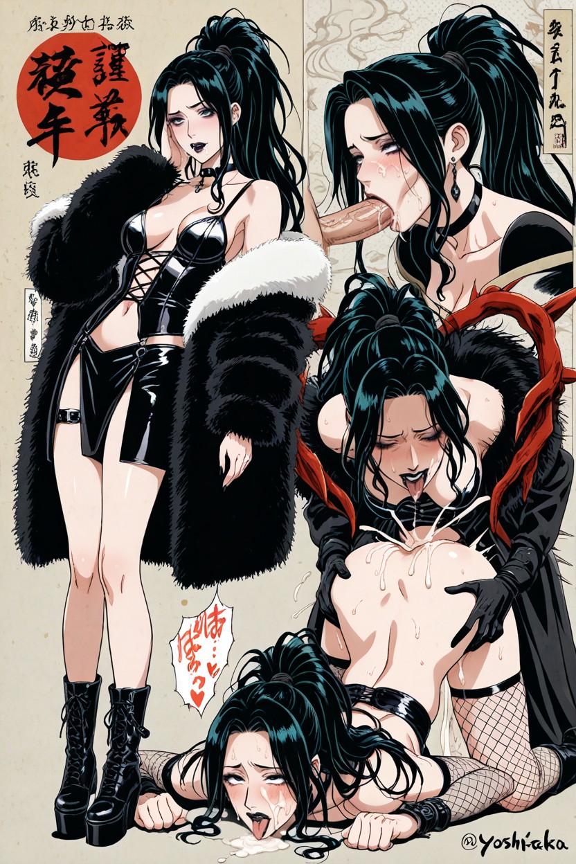 Mashing Cock Into Her Face, Manga Panels, Very Revealing Skirt AI黃片