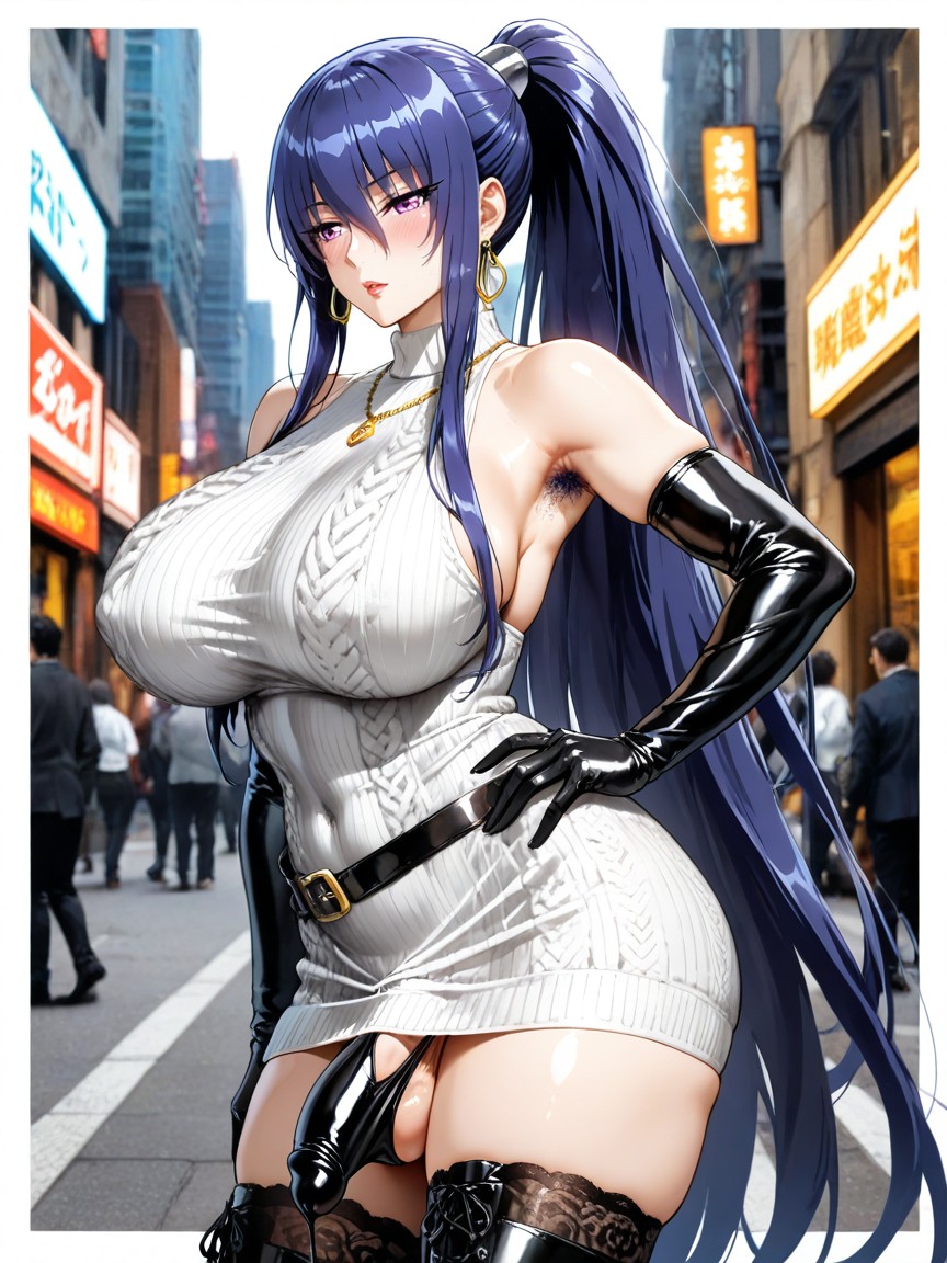 Large Soft Eyes, No Exposure, Waist Belt Porno IA