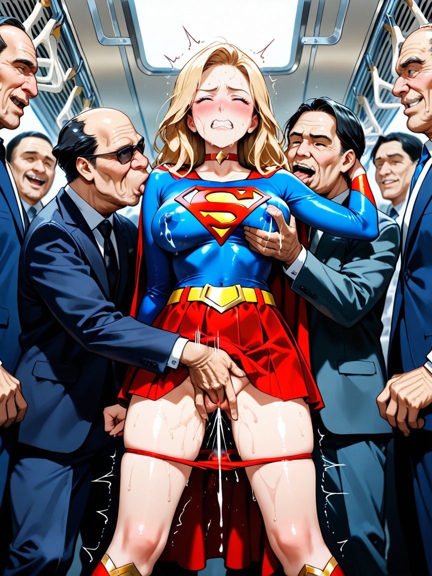 Erect Nipples, Red Long Cape, Motion Lines Porno IA