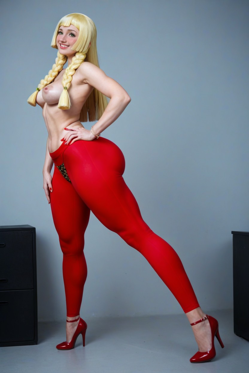Bracelets, Very Intense Arched Back, Massive Genu Recurvatum Legs Porno IA