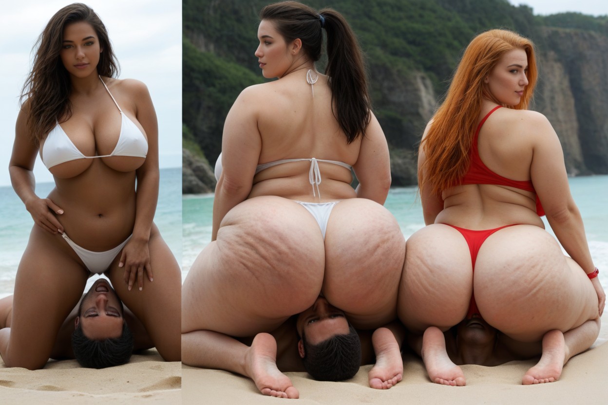 Large Breasts, Three Women Facesitting, Múltiples Vistas Porno IA