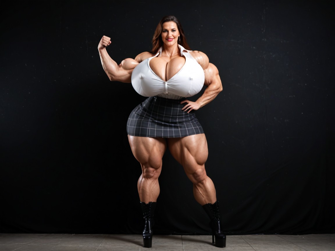 Muscle Woman, Incredibly Large Ass, Muslos Gruesos Porno IA