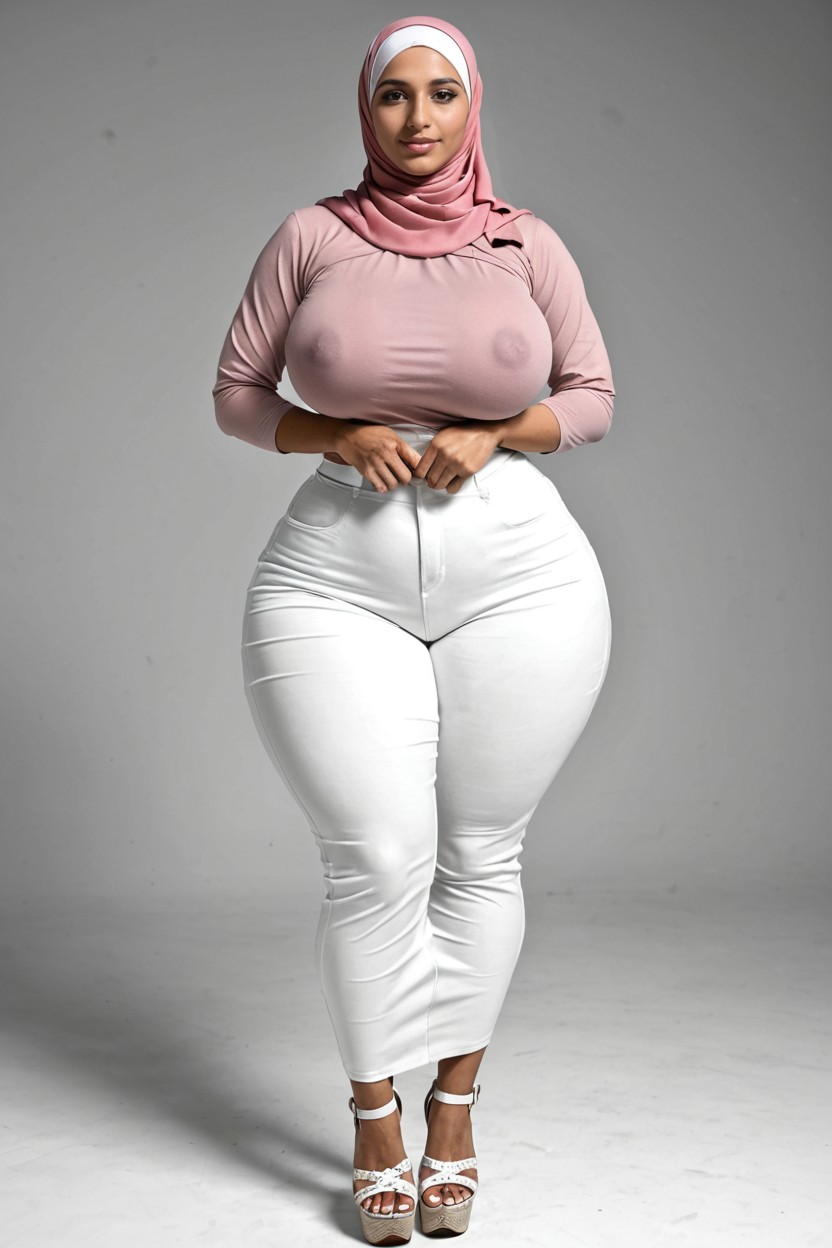 Looking At Viewer, Wide Hips, Curvy Porno IA