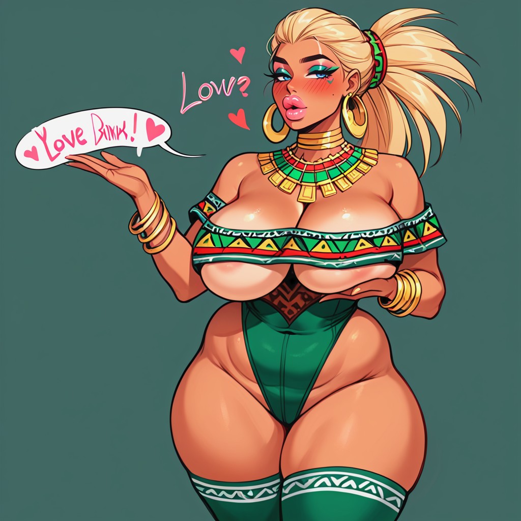 Perfect Body, 巨臀, Blonde Hair AI黄片