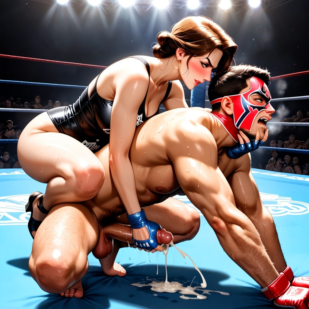 Milking Man's Cum, Realistic Image, Femdom AI黃片