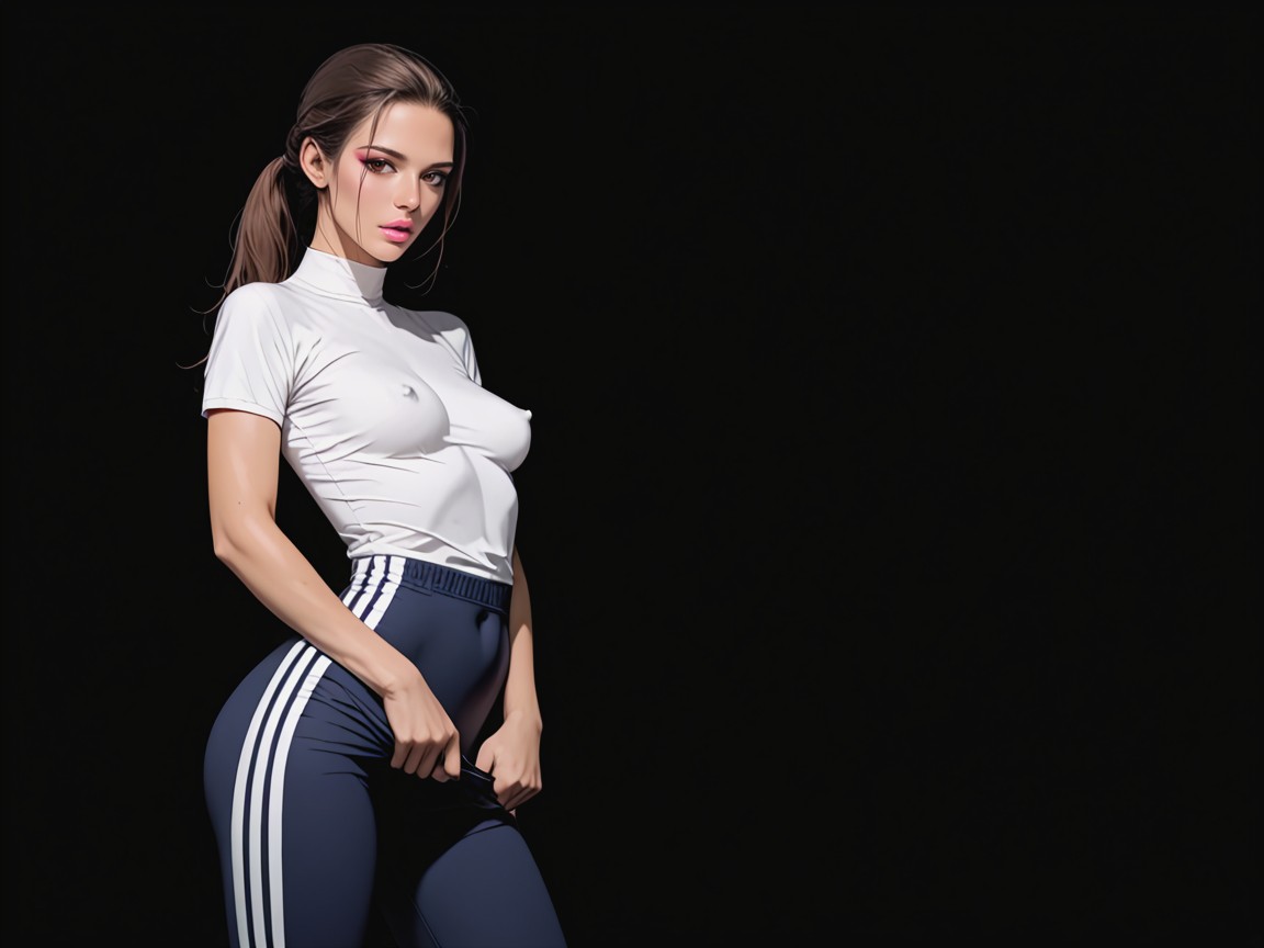 Arms Crossed, Firm Bubblebutt, Spreading Legs AI Porn