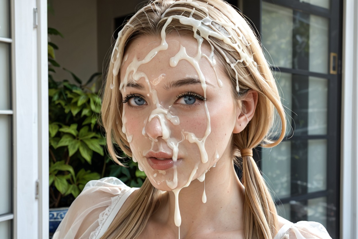 Walking, Ultra Wide Open Eyes, Translucent White See-through Blouse Porno IA