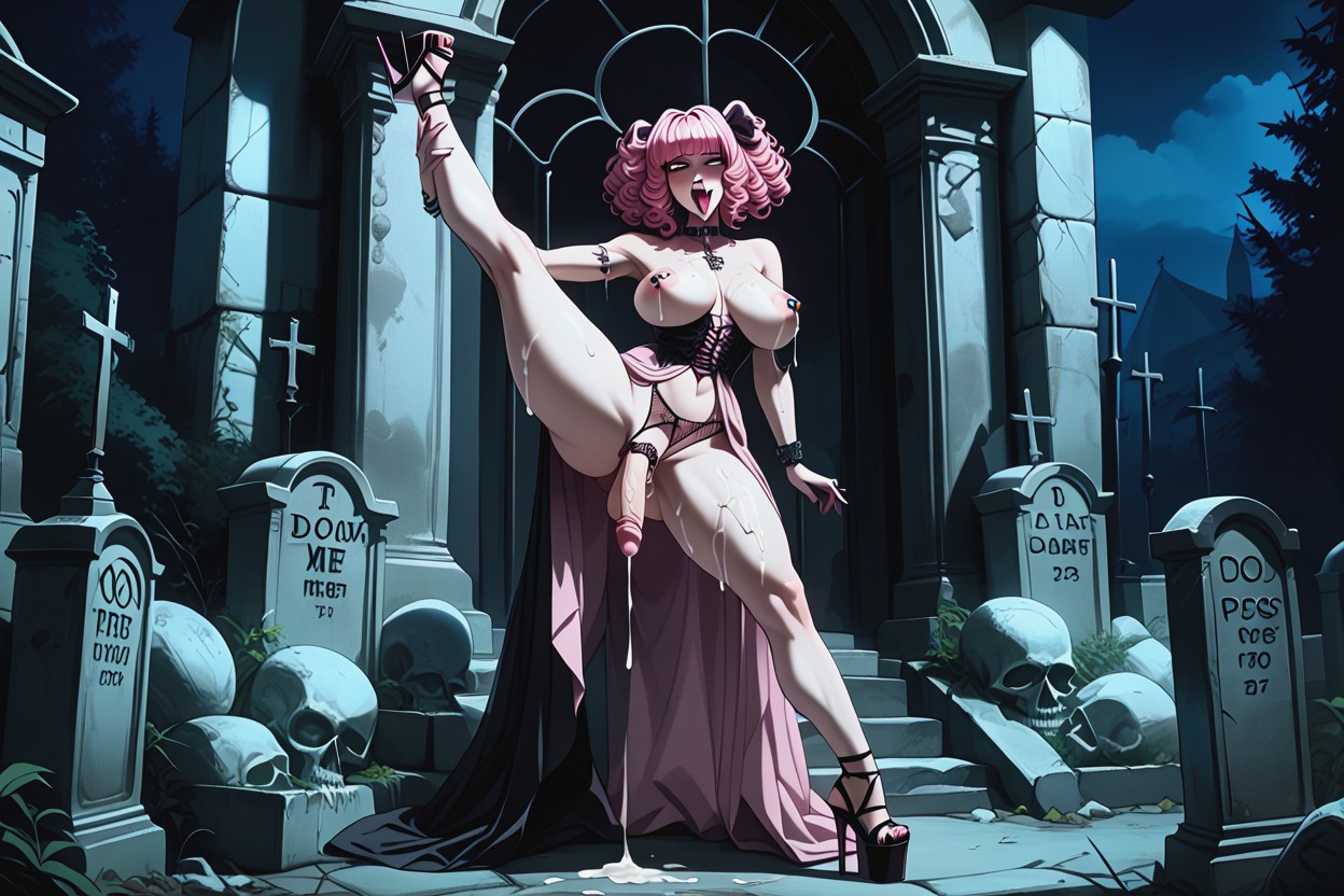 Legs Spread, Large Ass, Ahegao Porno IA