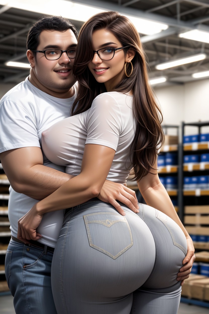 He Is Going To Physically Ravage Her Ass, 青い目, 側面図 AIポルノ