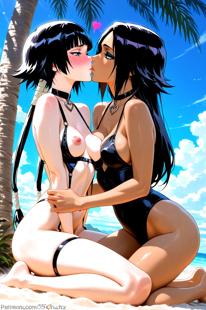 Eyes Half Closed, Two Women, Duo AI Porn