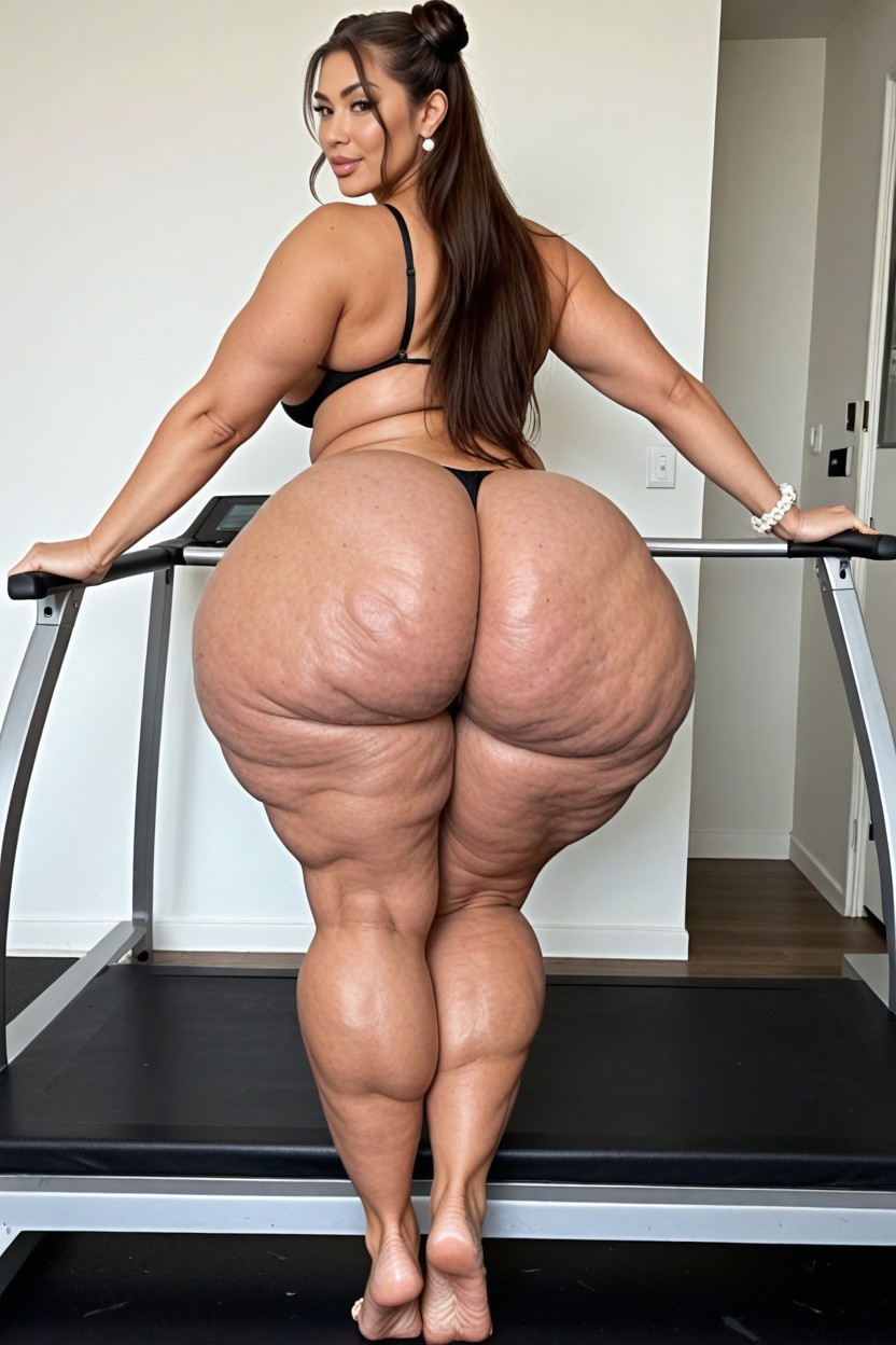 Massive Hyper Thighs, French Pedicure, Latina AI Porn