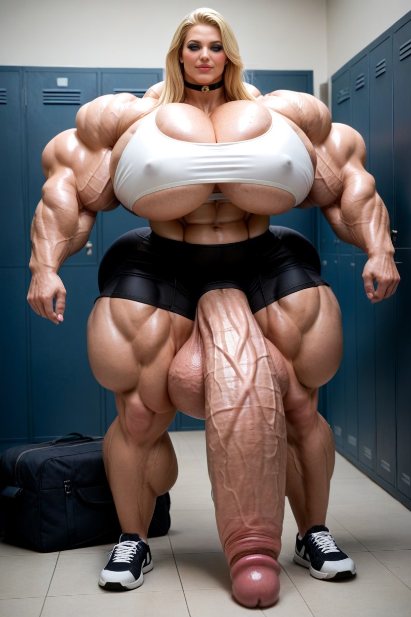 Giant Extreme Hyper Muscular Body, Ssbbw, Exaggerated Hyper Muscular Body AI Porn