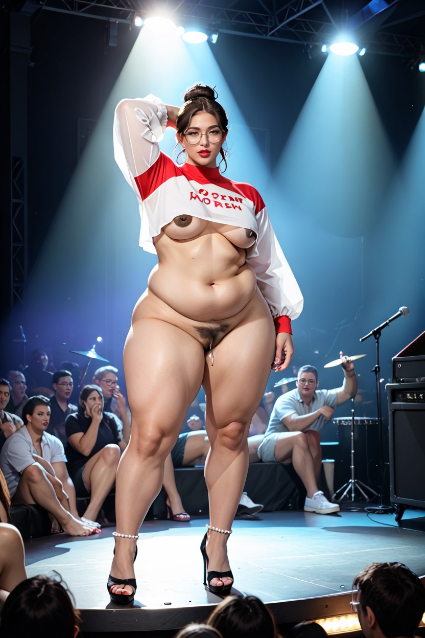 Flawless Skin, On Stage, Hyper Large Nipples AI Porn