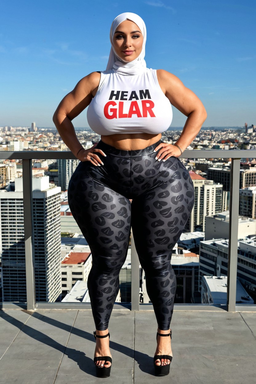 Gigantic Thighs, Disproportionally Wide Hips, Wide Hips AI 포르노