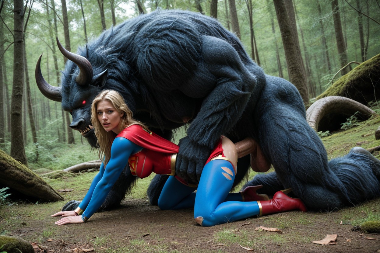 Blonde Hair, Supergirl Costume, Thick Penis AI Porn