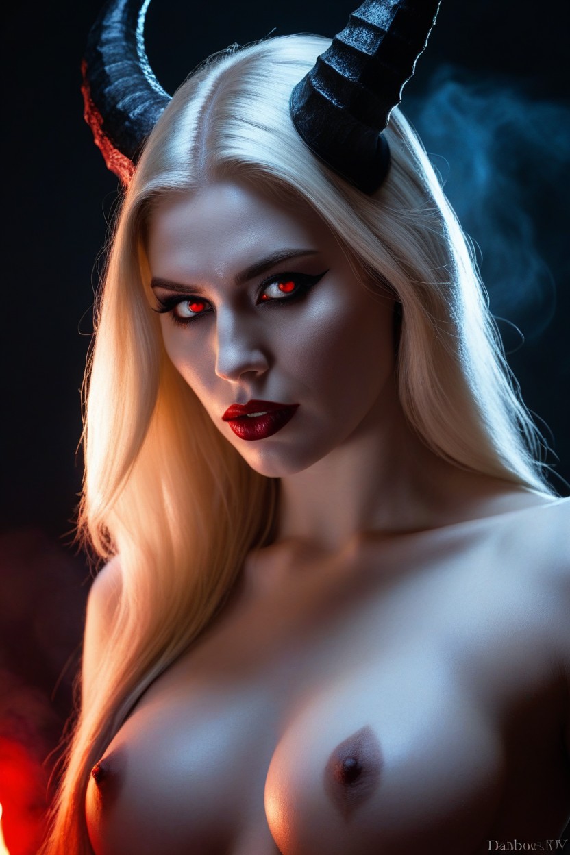 Ultrarealistic Photo, Dark Eyeliner, Dark Night Porno IA