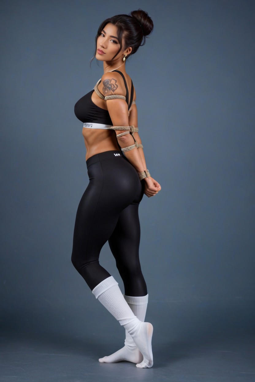 Perfect Body Proportions, Tattoo On Chest, Short Sportif Porno IA