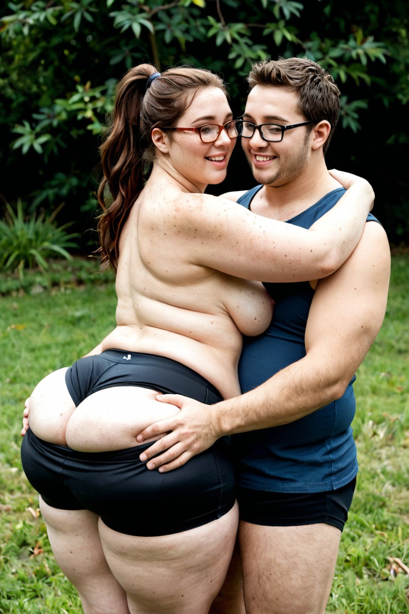 Freckles, Gigantic Ass, Sporty Shorts AI Porn