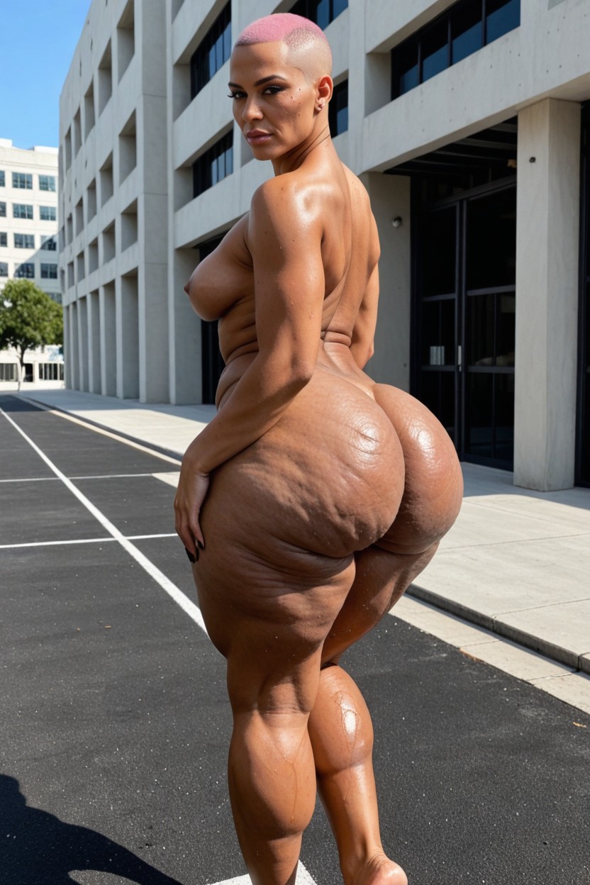 Dark African, Massive Thighs, Hyper Cellulite Ass AI Porn