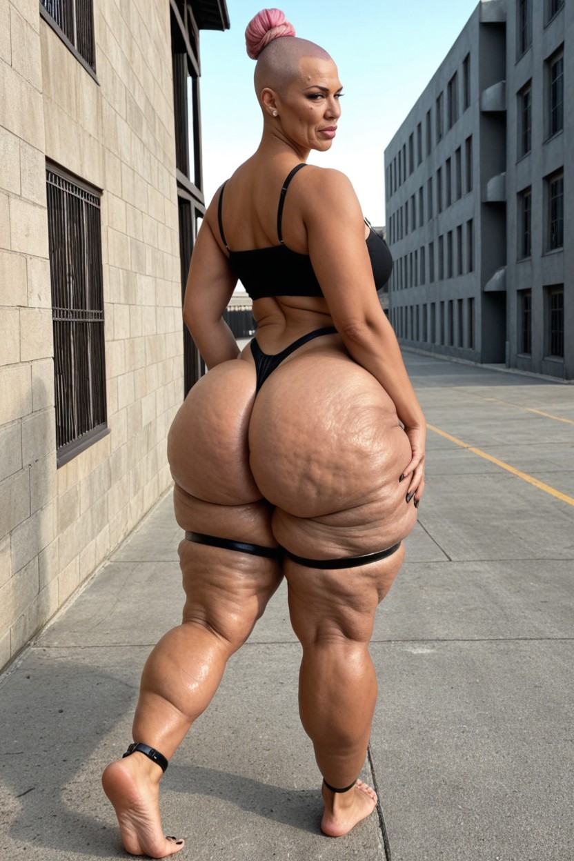 Black Woman, Hips Wider Than Shoulders, Gigantic Hips AI Porn