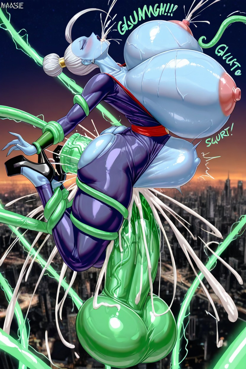 Face Tilted Upwards, Legs Up In The Air, Stomach Bulge Up Whole Body AI黃片