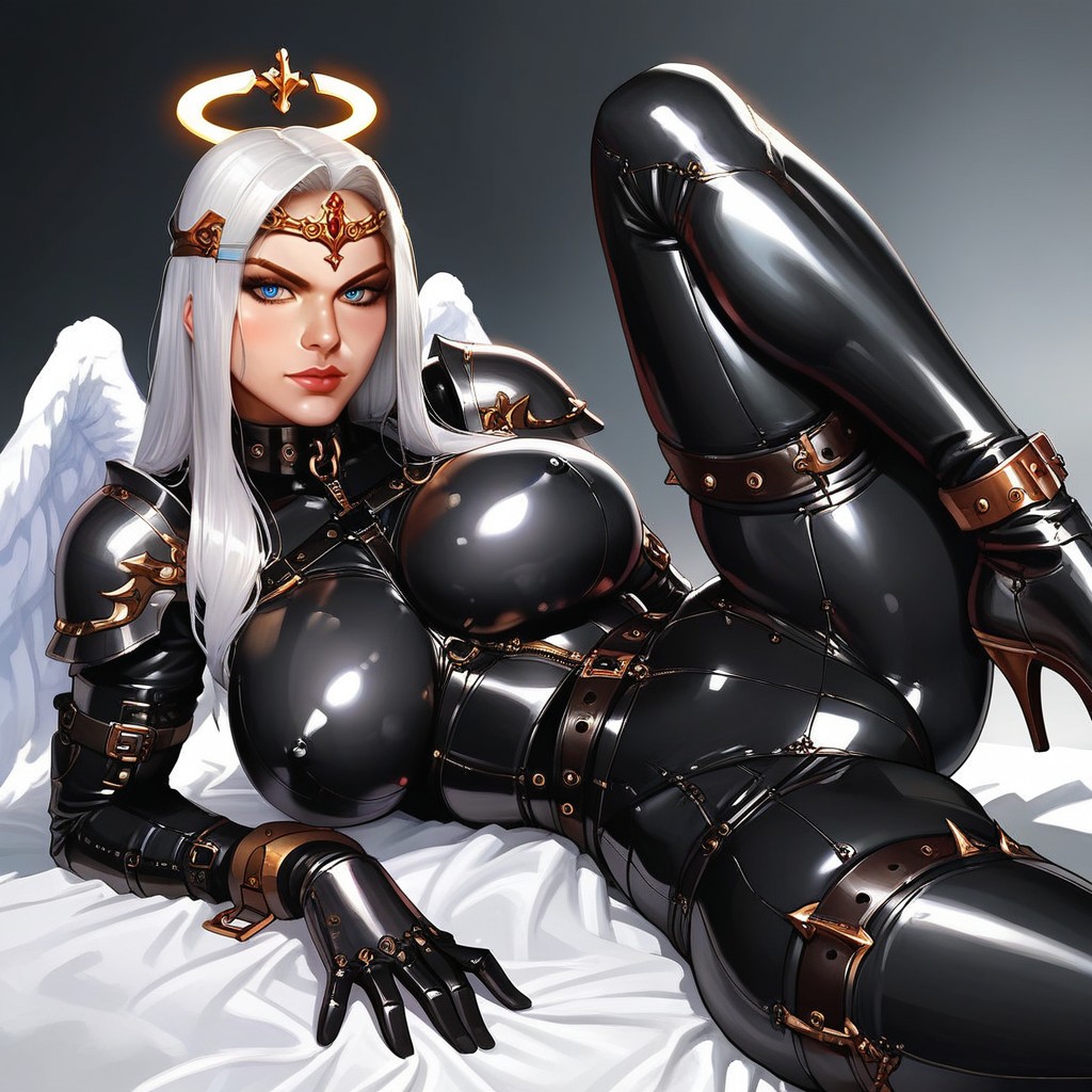 Crotch Zipper, Gold Trimmed Armour, Very Hair AI Porn