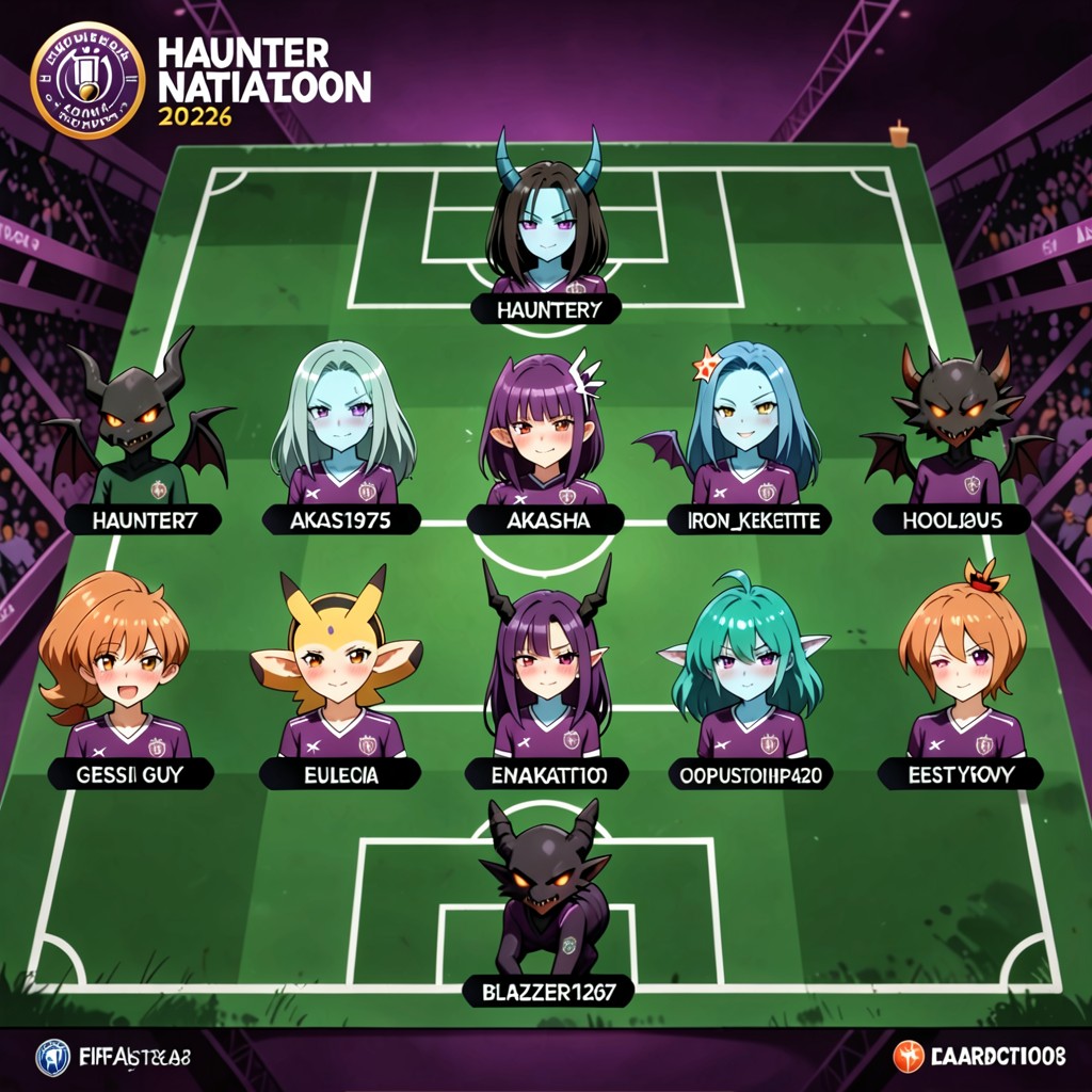 Dark Purple Theme, Haunter Nation Crest, Highly Readable Names AI黄片