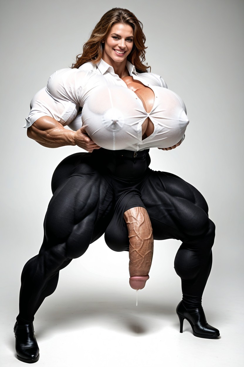 Muscular Woman, Tall, Gorgeous Face AI黄片