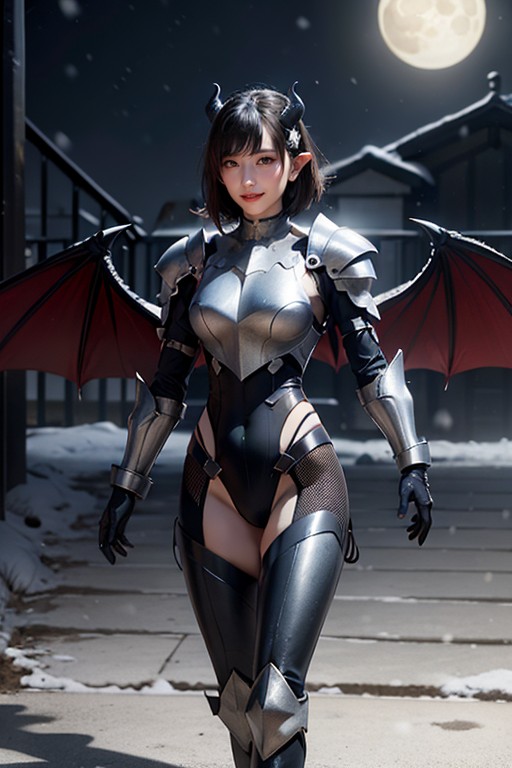 Dark Fantasy, Red Eyes, Elf Ears AI Porn