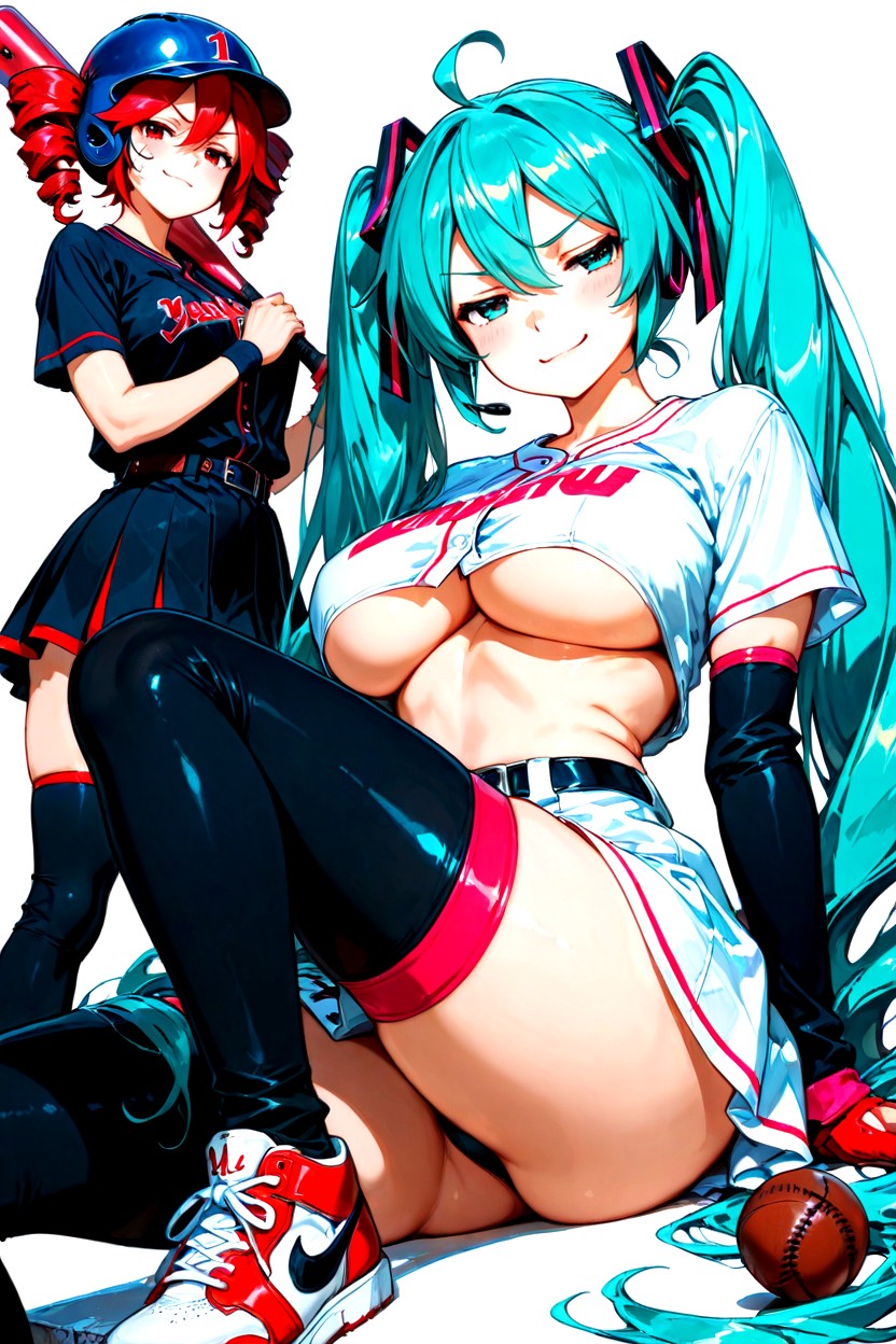 Smug, Underboob, Tighhighs AI 포르노