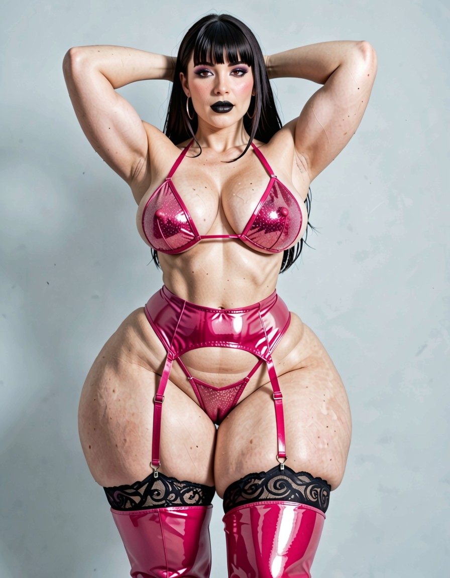 Ultra Waist, Plain Light Blue Backround, Massive Ass AI 포르노
