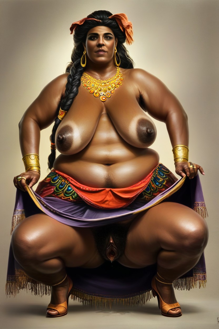Breasts Aside, View From Extremely Below, Skirt Lifted Up AIポルノ