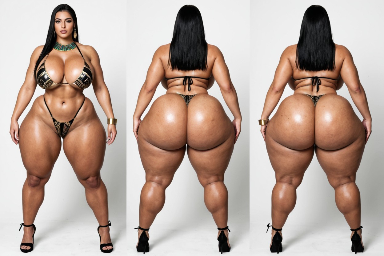 Самурай, Plus Size Model, Gigantic Thick Thighs ИИ порно