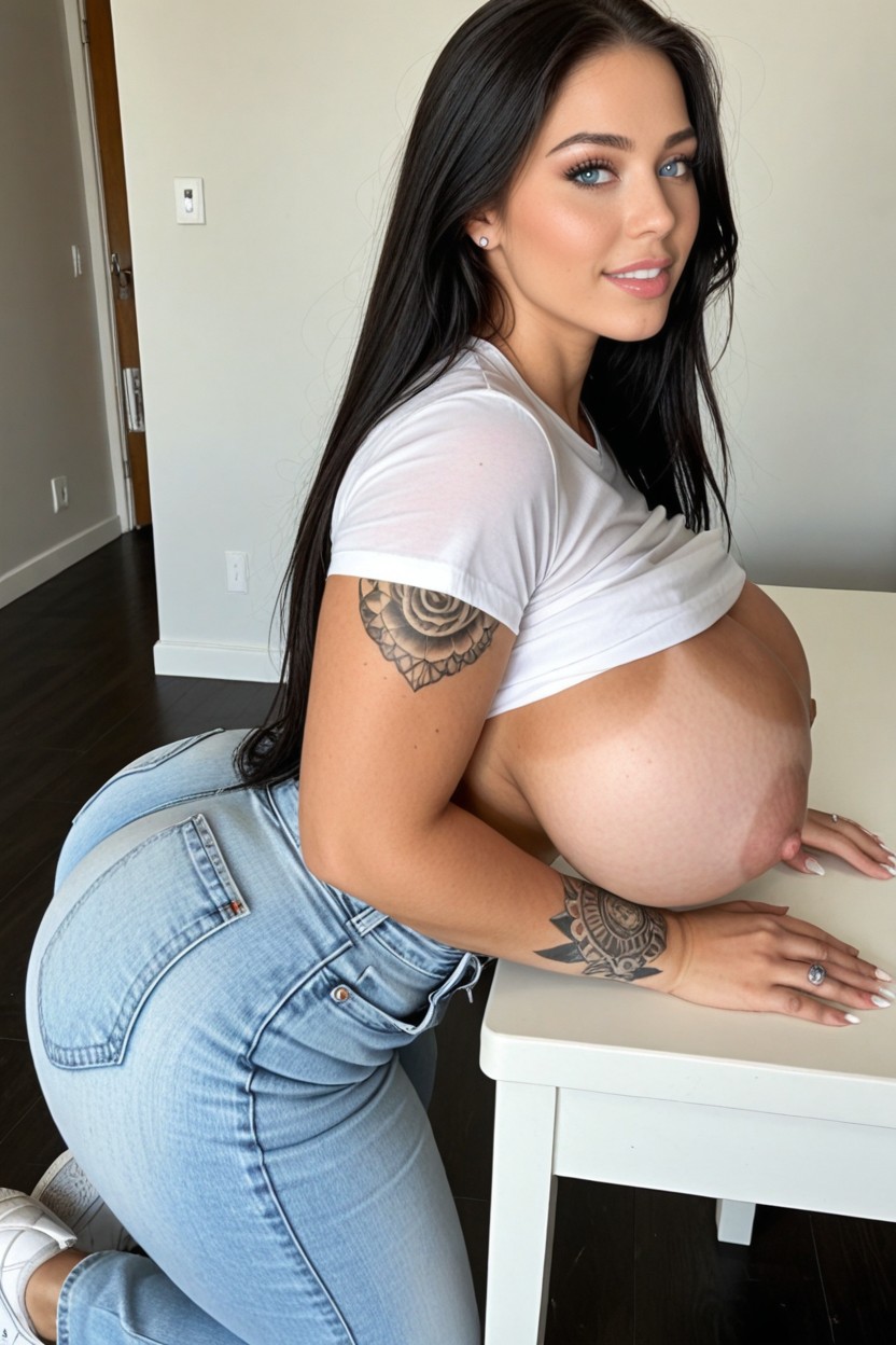 White Scrubs Pants Around Her Ankles, Hdr, Hyper-massive Ass AI黃片