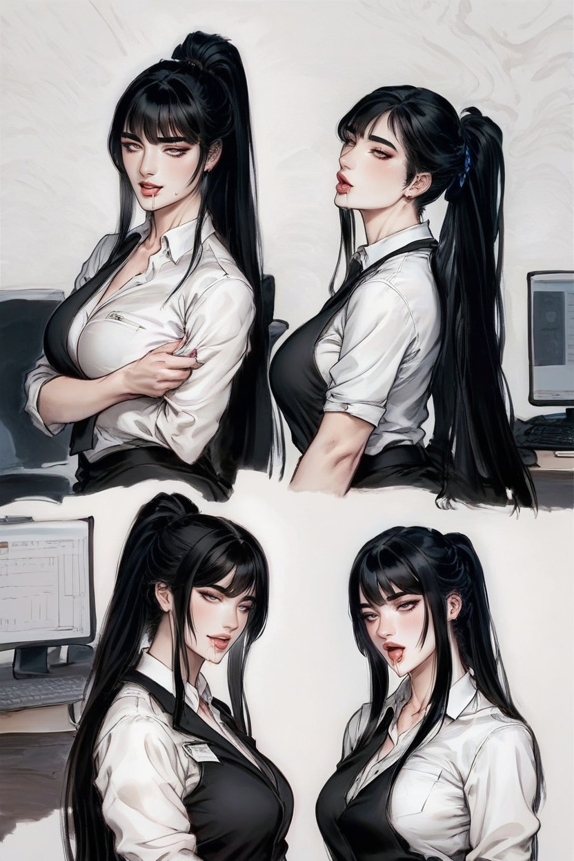 18+, Hair Growth, Black Hair AIポルノ
