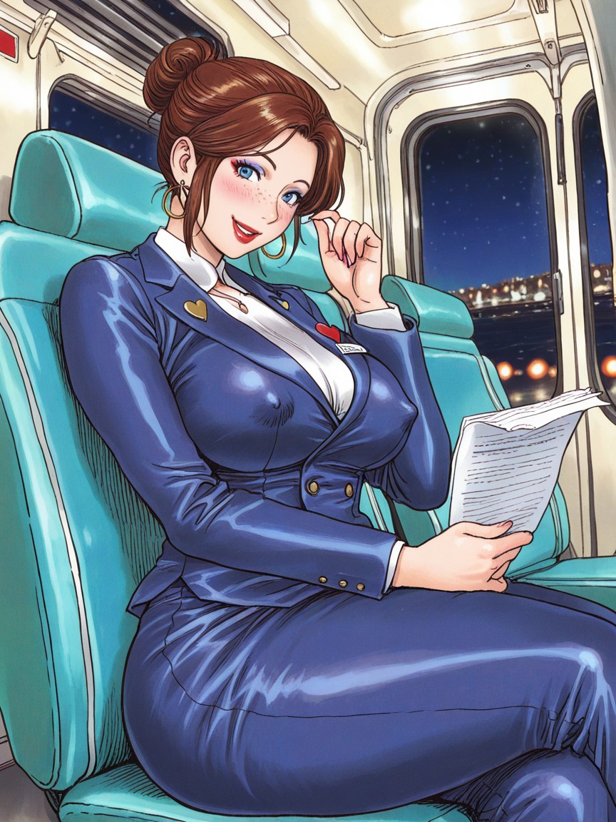 飛機艙, Wide Hips, Bouncing Tits AI黃片