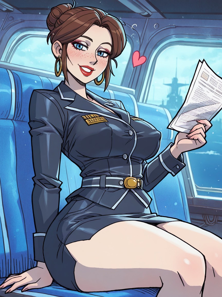 晚上, Bouncing Tits, 正面视图 AI黄片