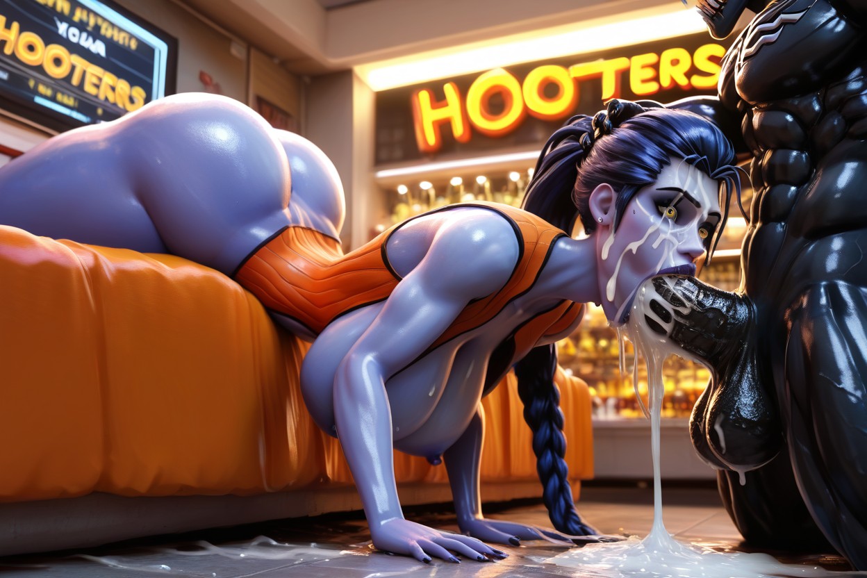 Head Grabbed, Gagging On Cock, Giant Dick Stretching Out Her Mouth AIポルノ