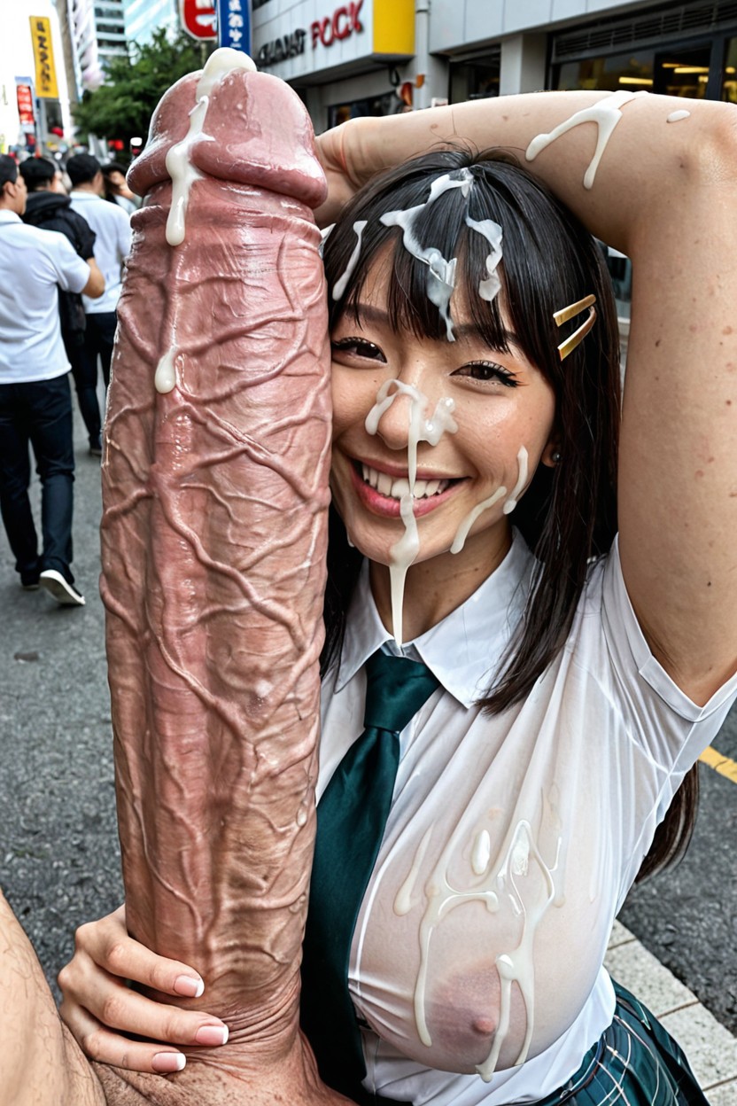 Cock On Face, Gigantic Penis, Busy Street AI黃片