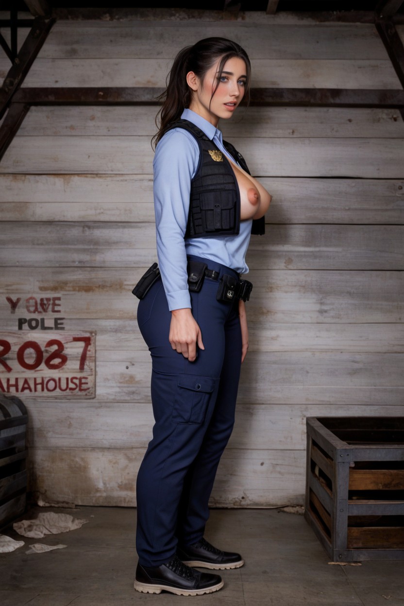 K, Police Uniform, Abandoned Warehouse AI黃片