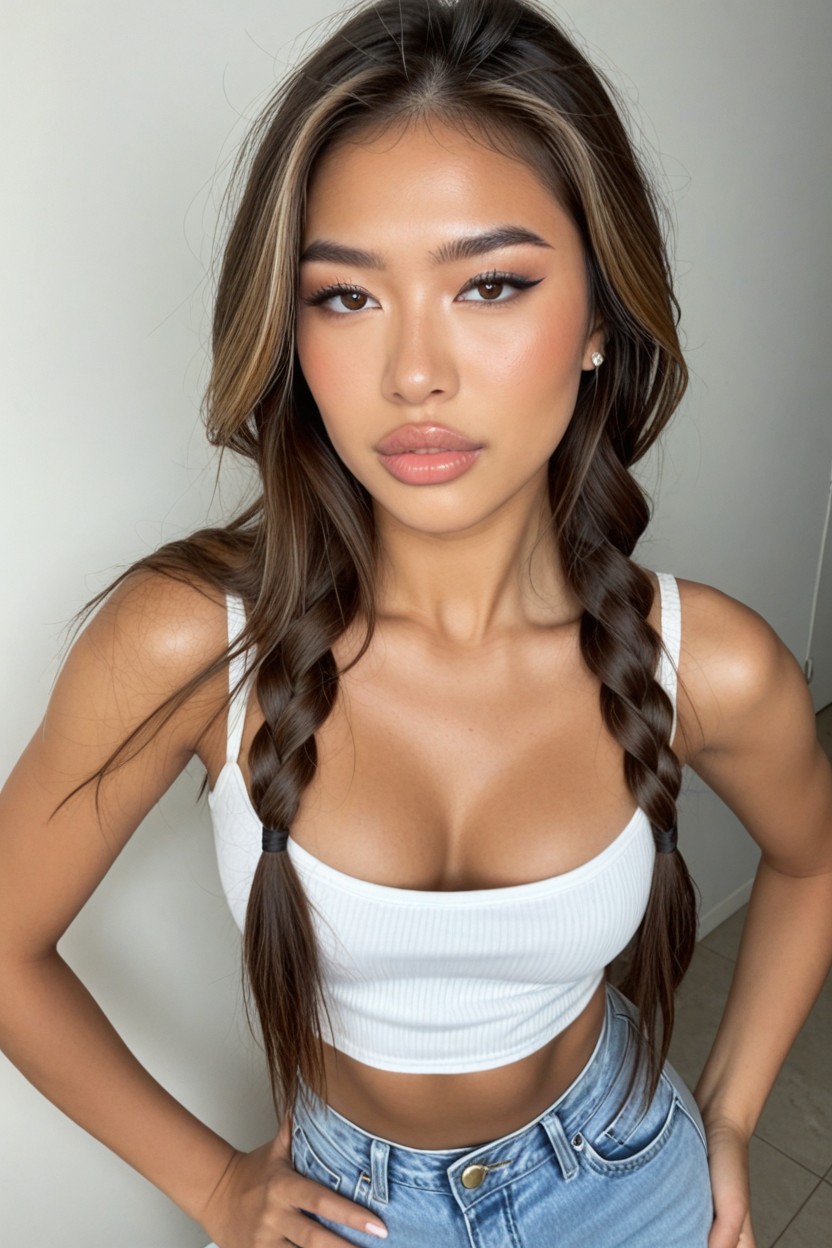 Sexy Gorgeous Face, De Arriba A Abajo, Korean Porno IA