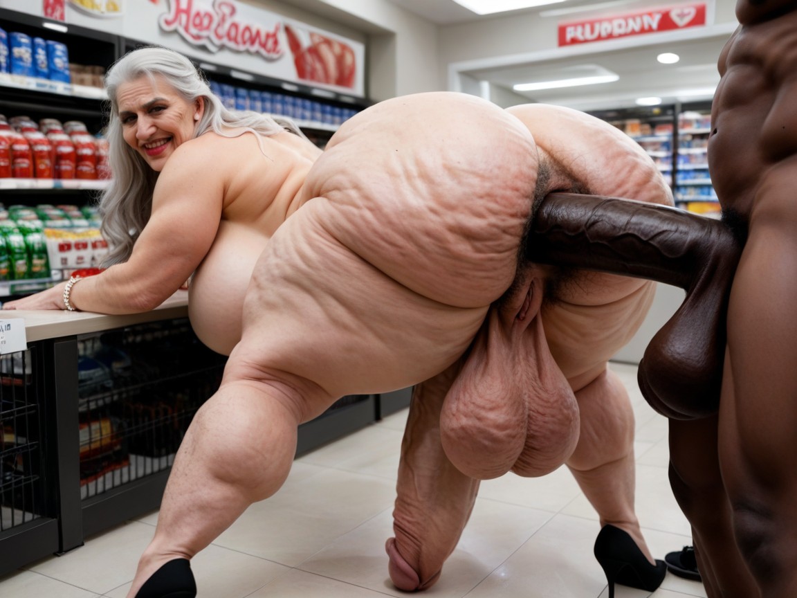 Hyper Obese Body, Huge Round Ass, Ultra Massive Fat Extremely Thick Viny Black Monster Cock In Her Anus AI黄片