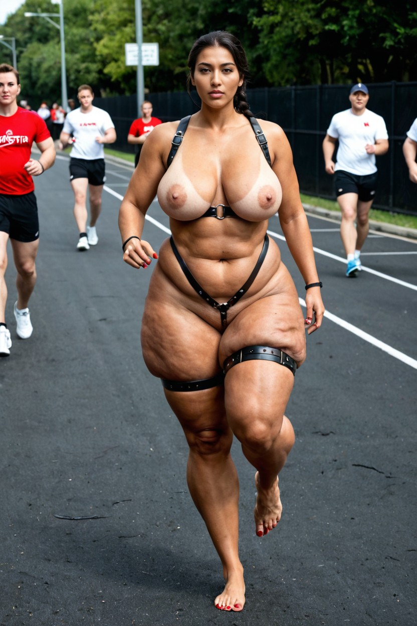 Running, Hyper Fit Chest, Harran AI Porn