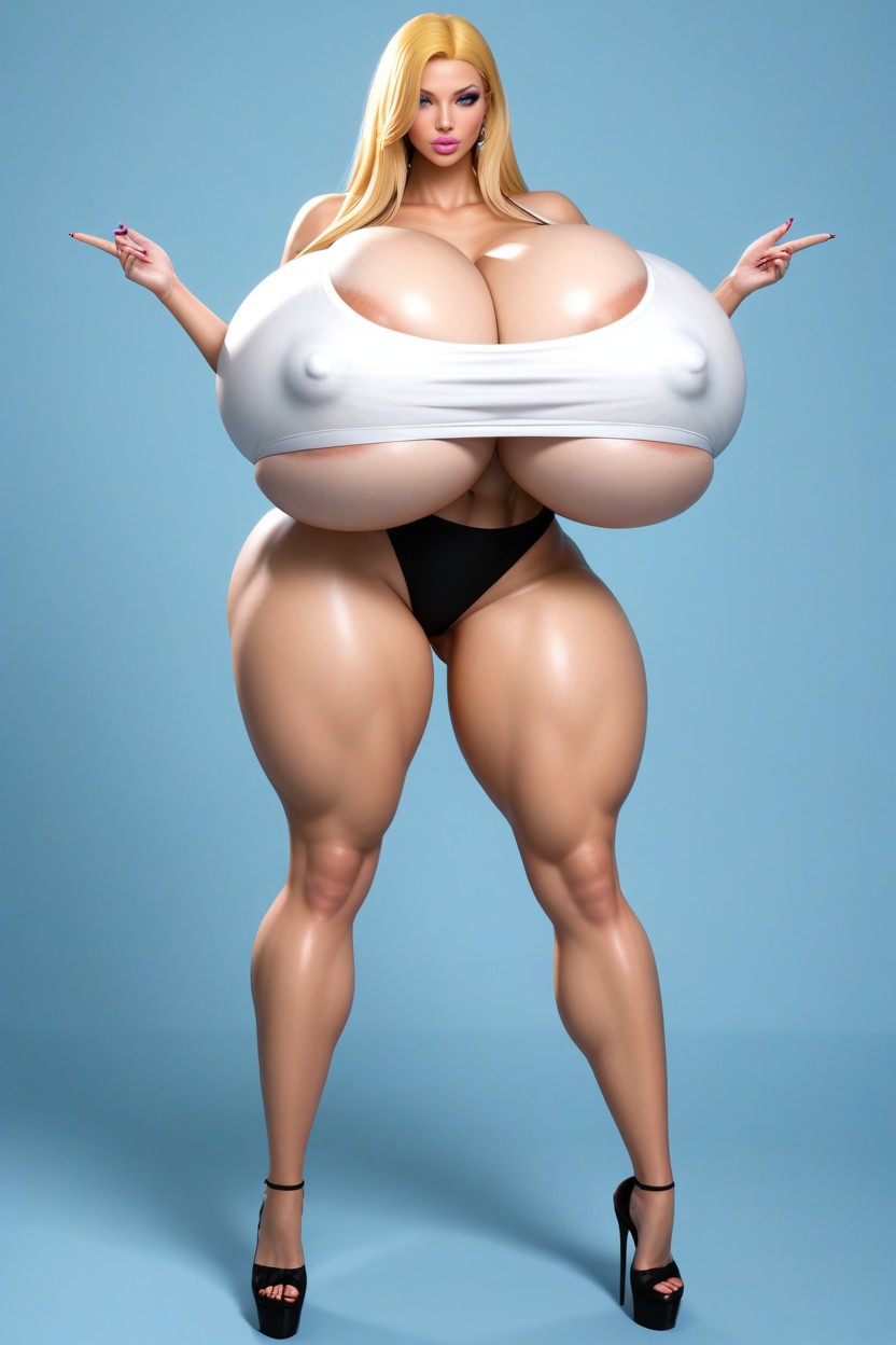 Ultra Detailed Face, Slutty Bimbo Whore, Long Slight Thighs Porno IA