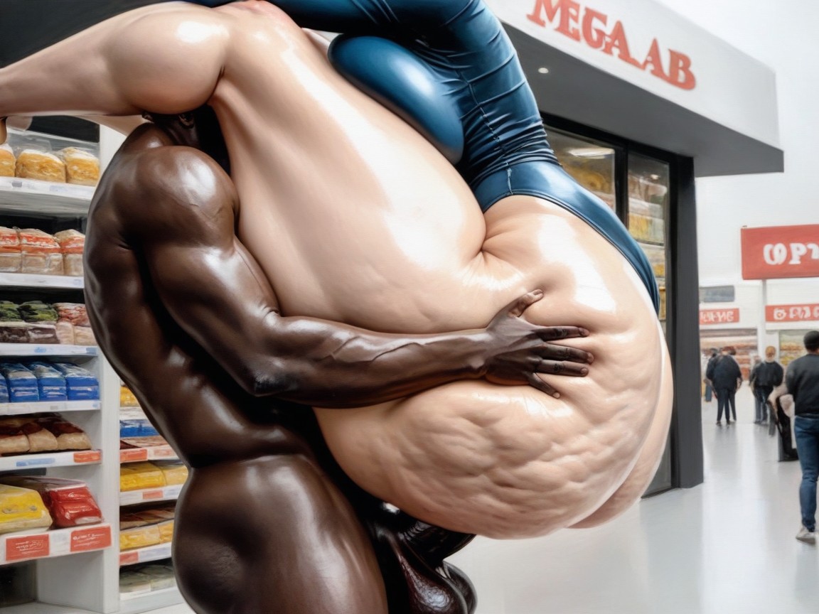 Interracial, Above Ass, Cock Completely In Ass AI Porn